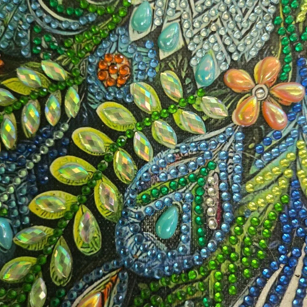 Completed Diamond Art Picture Rooster Size 9.8